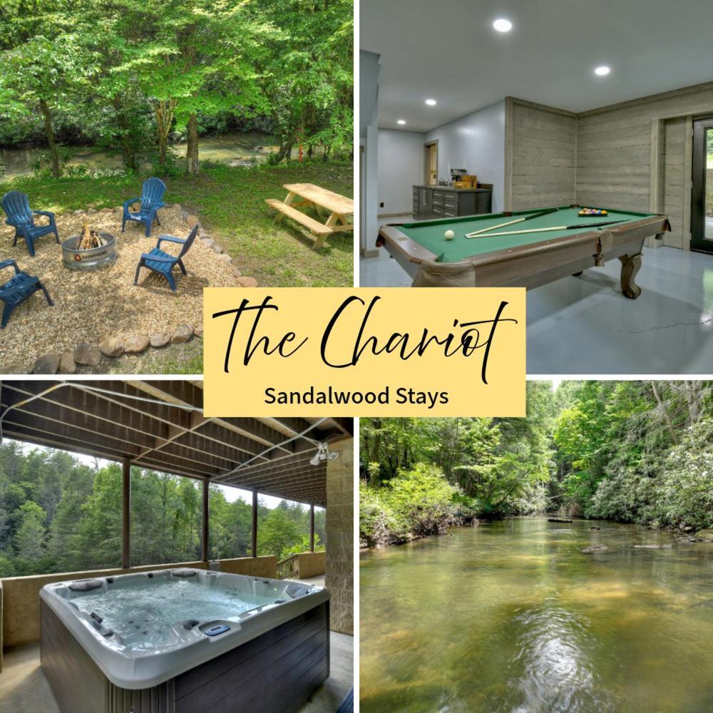 The Chariot - Creek Front With Hottub, Fire Pits, Billiards, Ev Charger - Sandalwood Stays Blue Ridge Buitenkant foto